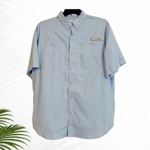 Columbia PFG Tamiami II Omni-Shade Fishing Shirt Blue Large